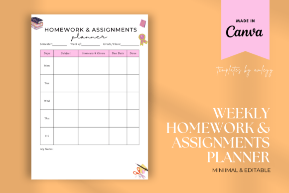 Download Weekly Teacher Homework &amp; Assignments - Premium Resources