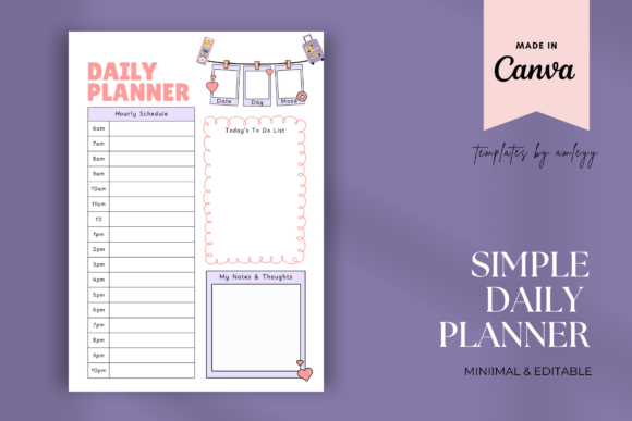 Download Cute Aesthetic Daily Planner Template - Premium Resources