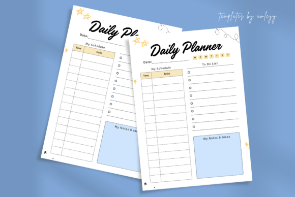 Download Cute Kawaii Daily Planner Template Canva - Premium Resources