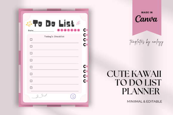 Download Cute Kawaii to-Do List Planner Editable - Premium Resources